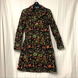 Black Embroidered Cotton Jacket